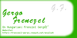 gergo frenczel business card